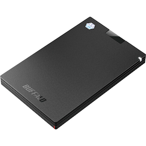 バッファロー｜BUFFALO｜USB 3.2(Gen 1)対応 抗ウイルス・抗菌対応 外付けポータブルSSD 250GB(ブラック)｜SSD-PGVB250U3-B