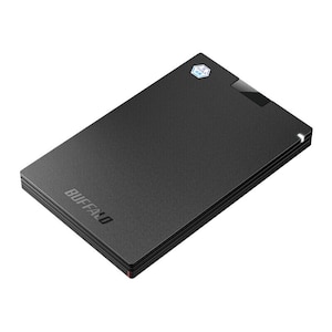 バッファロー｜BUFFALO｜USB 3.2(Gen 1)対応 抗ウイルス・抗菌対応 外付けポータブルSSD 500GB（簡易パッケージ）｜SSD-PGVB500U3B/N