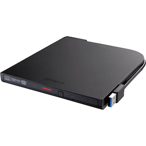 バッファロー｜BUFFALO｜USB 3.2(Gen 1)対応 ポータブルDVDドライブ(ブラック)｜DVSM-PTS8U3-BKB