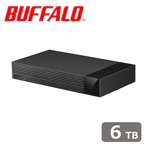 バッファロー｜BUFFALO｜USB3.2(Gen1)対応 CMR テレビ録画向け HDD採用 外付けHDD 6TB｜HDV-LLDC6U3BA
