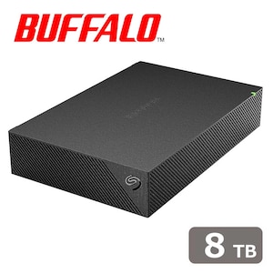 バッファロー｜BUFFALO｜Seagate製「TV録画」or「PC保存」につかえる外付けハードディスク 8TB｜HD-SGDA8U3-B
