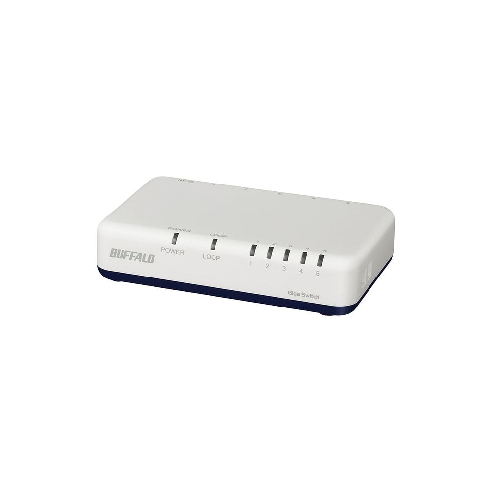 Giga対応 スイッチングハブ 5ポート プラスチック筐体/電源外
