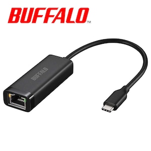 �o�b�t�@���[�bBUFFALO�bGiga�Ή� Type-C USB 3.2 (Gen1)�p LAN�A�_�v�^�[�i�u���b�N�j�bLUA6-U3-CGTE-BK