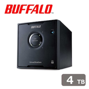 �o�b�t�@���[�bBUFFALO�bRAID5�Ή� USB3.0�ڑ� �O�t���n�[�h�f�B�X�N 4TB�i1TB�~4�j�bDrive Station HD-QL4TU3/R5J