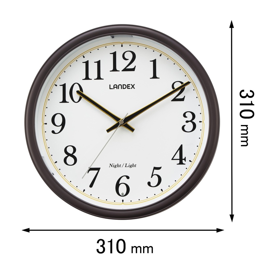 電波掛け時計 | ランデックス | YW9188DBR | Joshin webショップ
