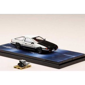 1/64 トヨタ スプリンター トレノ GT APEX (AE86) 頭文字D PROJECT D/4A-GE 5 バルブ ディスプレイモデル付き【HJ642008DD】