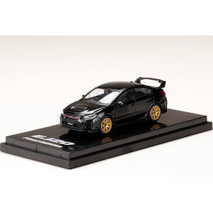 1/64 スバル WRX STI EJ20 ファイナルエディション (EJ20エンジンディスプレイモデル付き）クリスタルブラックシリカ【HJ641021FBK】