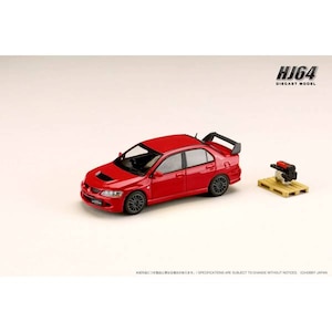 1/64 三菱ランサーエボリューション 8 MR GSR エンジンディスプレイモデル付き レッドソリッド【HJ644054R】
