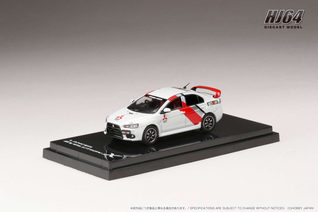 ミニカー RALLIART LANCER EVOLUTION X 1/64 三菱 LANCER EVOLUTION X RALLIART COLOR (WHITE