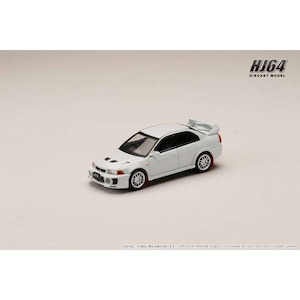 1/64 三菱ランサー GSR エボリューション 5 (CP9A) 1998 マッドフラップ付き スコーティアホワイト【HJ642032AW】