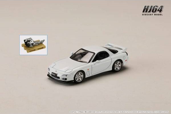 マツダ純正ロータリー キーホルダー【超レア】6型FD3S RZ 1/64 マツダ RX-7 FD3S TYPE RZ エンジンディスプレイモデル付