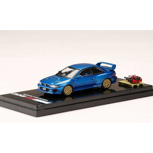 1/64 スバルインプレッサ 22B STi Version (GC8改) / エンジンディスプレイモデル付（ソニックブルーマイカ）【HJ641041BL】