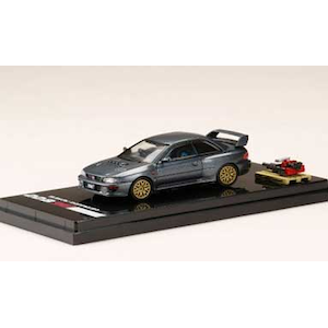 1/64 スバルインプレッサ 22B STi Version (GC8改) / エンジンディスプレイモデル付（クールグレーメタリック(カスタムカラー））【HJ641041GM】