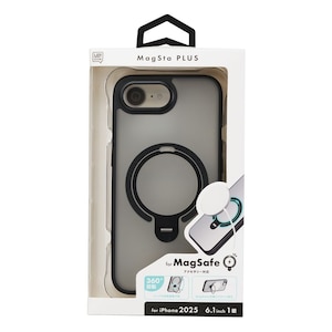 �T���N���X�g�biPhone 16e�p �}�O�X�^�v���X�P�[�X�i�u���b�N�j�bI38EIJS01