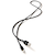 �A�N�Z�X�biPhone Lightning�P�[�u�� Apple�� MFi�F�� 1m �i�u���b�N�j�bAMP-003-BK