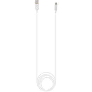 アクセス｜Type-C to Type-A シリコン 急速充電 ケーブル 2m（ホワイト）｜AMP-0172MWH