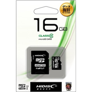 HIDISC�bmicroSDHC�������J�[�h 16GB CLASS10 UHS-I�bHDMCSDH16GCL10DS