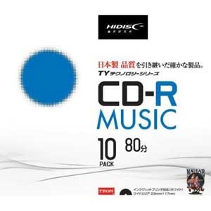 HIDISC�b���y�pCD-R 700MB 10���p�b�N�bTYCR80YMP10SC