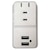 HIDISC�bUSB�|�[�g�t�� �d���^�b�v 3���{USB 2�|�[�g�i�z���C�g�j�bHDUTTC3U2WH