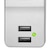 HIDISC�bUSB�|�[�g�t�� �d���^�b�v 3���{USB 2�|�[�g�i�z���C�g�j�bHDUTTC3U2WH