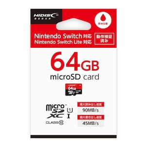 HIDISC�b�Q�[�~���O microSDXC�J�[�h 64GB CLASS10 UHS-I �Ή��bHDMCSDX64GSW-WOA