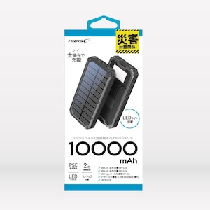 HIDISC�b�\�[���[���o�C���o�b�e���[ 10000mAh�b���z���[�d�ELED���C�g���ځE2�䓯���[�d�Ή��bHD4-MBTCSP1L10BK