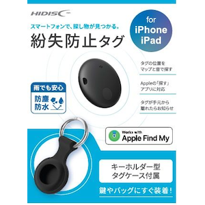 HIDISC�biPhone�p Find My �X�}�[�g�g���b�J�[ �L�[�z���_�[�P�[�X�t�i�u���b�N�j�bHD-TAGHB16KBK