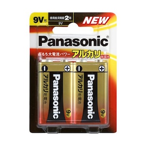 パナソニック｜アルカリ乾電池9V形（2本入）｜6LR61XJ/2B