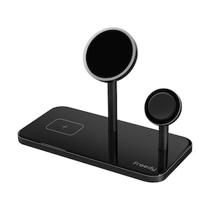 Freedy�biPhone/Apple Watch/AirPods�p MagSafe�Ή� 3-in-1 ���C�����X�`���[�W���[ �X�^���h�bEA1205
