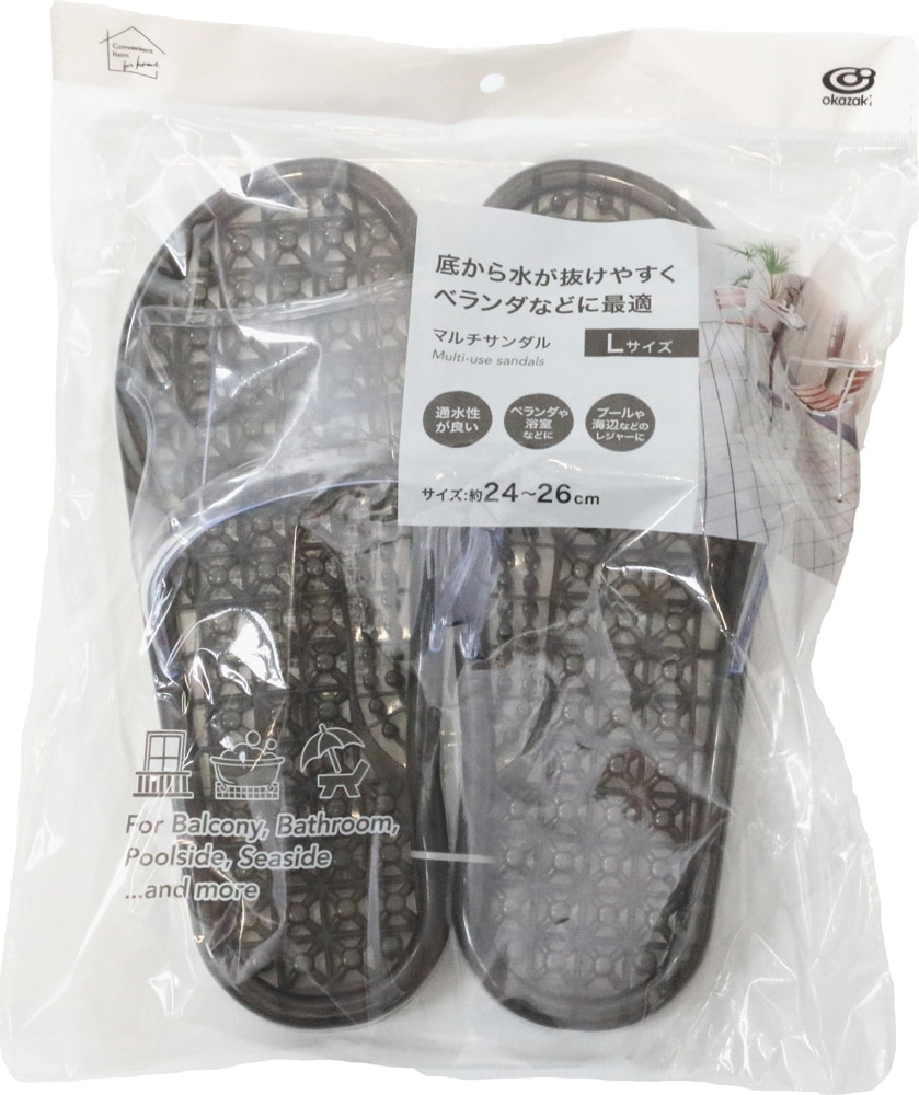【 】★オリジンフラッグ サンダル★正規品★ マルチサンダル Lサイズ（ブラック・約24～26cm） | オカザキ