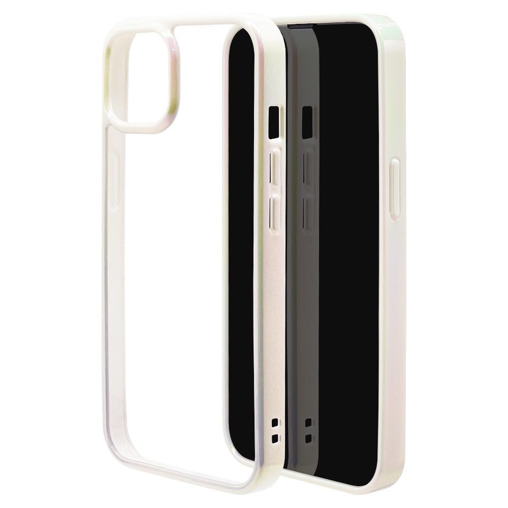 あっぷるん iPhone 14 / 13 用 AURORA FRAME ハイブリッドケース TPU×PC