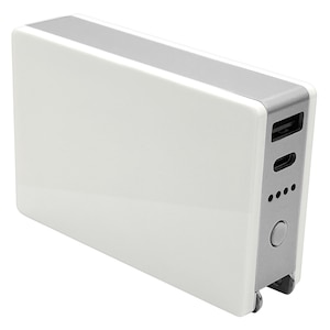���X�^�o�i�i�b���o�C���o�b�e���[ Type-C1�|�[�g/USB1�|�[�g AC�t���`�E���[�d�� 5000mAh 3A�i�z���C�g�j�bRLI050AC3A01WH