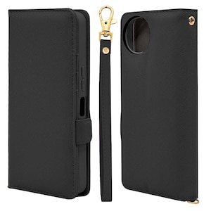 ���X�^�o�i�i�bAQUOS wish4 (SH-52E/A402SH)�p �蒠�^�P�[�X+�n���h�X�g���b�v�i�u���b�N�j�b8012AW4BHSBK