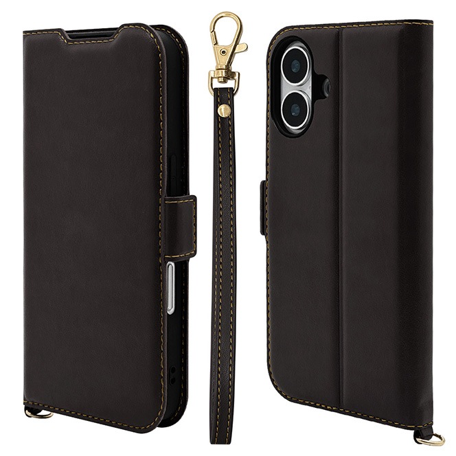 Rady - rady iPhone5 手帳型ケース iPhone16用 薄型手帳型ケース+ハンドストラップ サイド