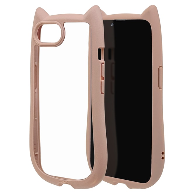 iPhone 16e用 MIMI 猫耳ハイブリッドケース TPU×PC（スモーキー