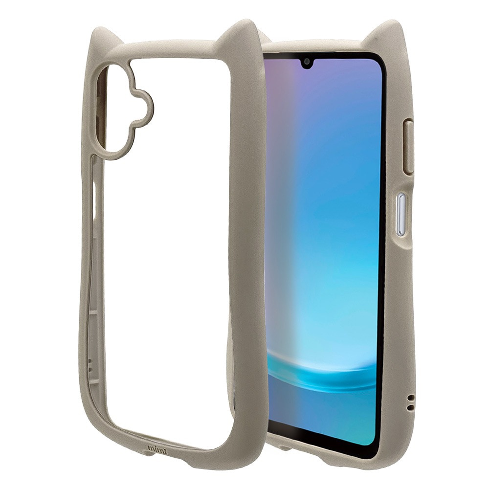 Galaxy A25 5G用 猫耳ハイブリッドケース MIMI TPU×PC（トープ