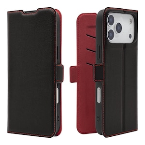 ���X�^�o�i�i�biPhone 17 Pro Max�p  ���^�蒠�P�[�X �T�C�h�}�O�l�b�g�i�u���b�N*���b�h�j�b9081IP5DBSMBKR