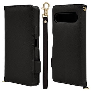���X�^�o�i�i�bXperia 10 VII�p �n���h�X�g���b�v�t���蒠�^�P�[�X�i�u���b�N�j�b9231XP107BHSBK