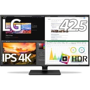 42 5型 Lg Ultrafine Display 3840 2160 ノングレアipsパネル Hdr対応 Pbp Pip対応 Hdmi Displayport Usb Type C端子 フリッカーセーフ スピーカー内蔵 10w 10w Das M Joshin Webショップ 通販 Lg 43un700 B