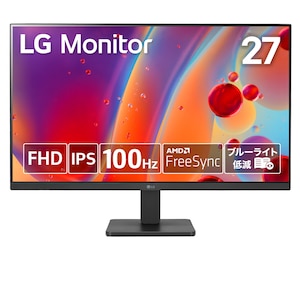 LGエレクトロニクス｜エルジー｜液晶ディスプレイ(27型/IPS/FullHD 1920×1080/100Hz/5ms/HDMI1.4/D-Sub/VESA/3年保証・無輝点保証)(ブラック)｜27MR400-B