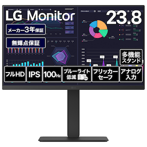 LG�G���N�g���j�N�X�b�G���W�[�b�t���f�B�X�v���C(23.8�^/IPS/FullHD 1920�~1080/100Hz/5ms)(�u���b�N)�b24BF440B-B