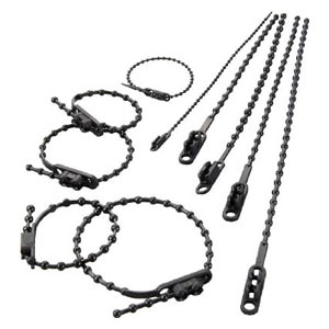 ダブルヘッドノットタイ 幅2.0mm×145mm最大結束φ35(黒)100本入
