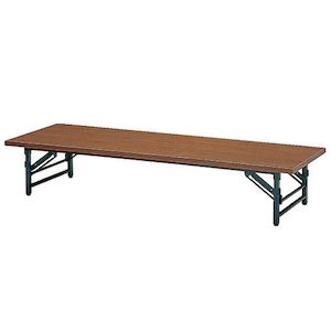 折りたたみ式座卓 1800X450XH330・チーク【他商品との同時購入不可 
