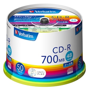 �o�[�x�C�^���b�f�[�^�p48�{���Ή�CD-R 50���p�b�N�@700MB�@�V���o�[���[�x���bSR80FC50V1