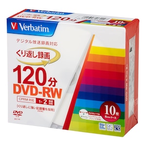 �o�[�x�C�^���b2�{���Ή�DVD-RW 10���p�b�N�@�z���C�g�v�����^�u���bVHW12NP10V1