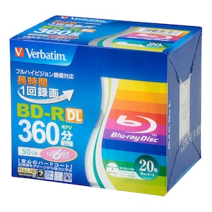 �o�[�x�C�^���b6�{���Ή�BD-R DL 20���p�b�N50GB �z���C�g�v�����^�u���bVBR260RP20V2