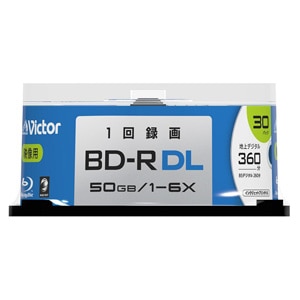 Victor�b6�{���Ή�BD-R DL 30���p�b�N50GB �z���C�g�v�����^�u���bVBR260RP30SJ2