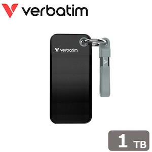 Verbatim｜バーベイタム｜【国内正規品】Verbatim 小型ポータブル SSD Pocket 1TB（ブラック/グレー）｜32190-J