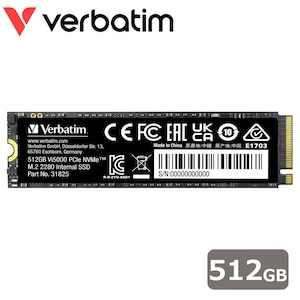 Verbatim｜バーベイタム｜【国内正規品】Verbatim 内蔵SSD Vi5000 PCIe NVMe M.2 Gen4x4 512GB｜31825-J