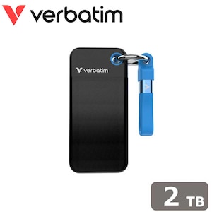 Verbatim｜バーベイタム｜【国内正規品】Verbatim 小型ポータブル SSD Pocket 2TB（ブラック/ブルー）｜32195-J